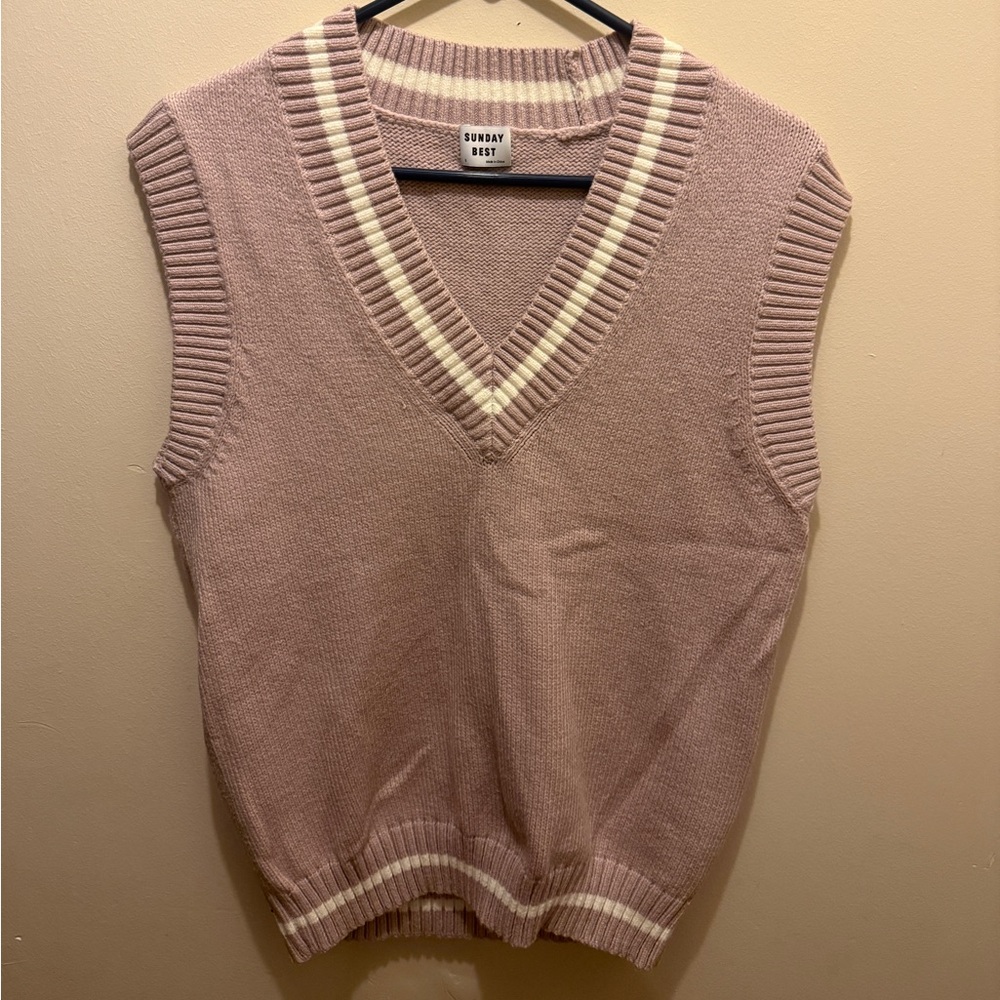 Sunday Best Blush V-Neck Sweater Vest